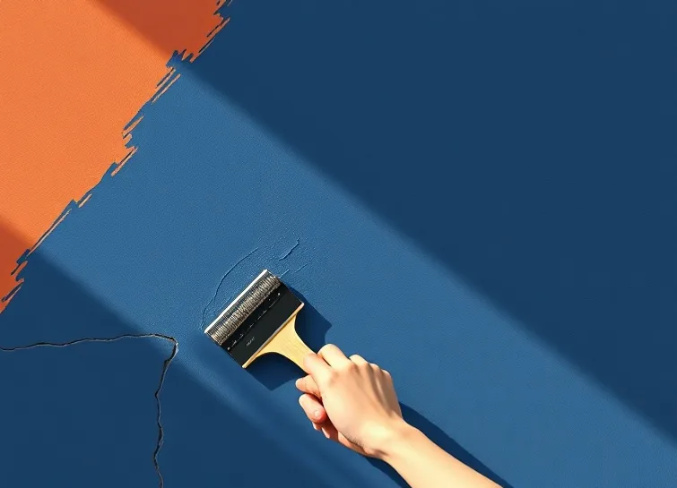 Ponçage et rebouchage des fissures avant mise en peinture